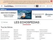 Tablet Screenshot of lesechospedia.lesechos.fr